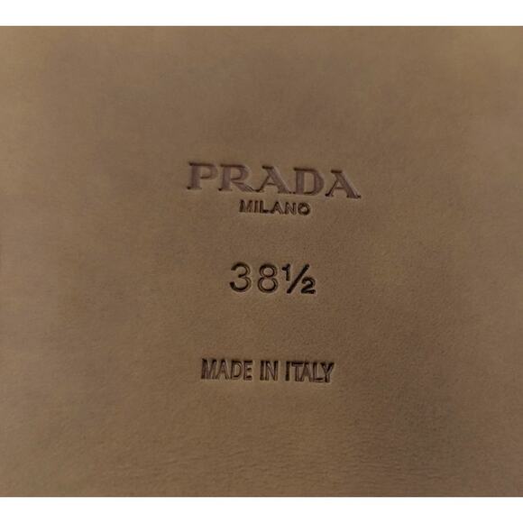 Prada Pink Leather Sandals with Printed Scarf Tie Size 38.5 Designer Flat Thong - Picture 7 of 9